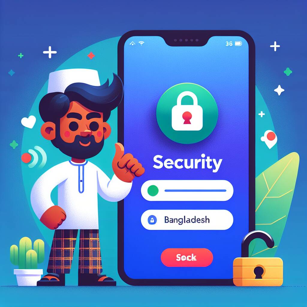 Cartoon user logging into BGD5555 account on phone and laptop